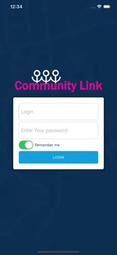 Community Link sign-in screen